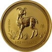 Zlat investin mince Year of the Goat Rok Kozy Lunrn 1 Oz 2003 