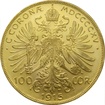 Zlat investin mince Stokoruna Frantika Josefa I. 1915 (novoraba) 