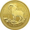 Zlat investin mince Year of the Goat Rok Kozy Lunrn 1/2 Oz 2015