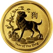 Zlat investin mince Year of the Dog Rok Psa Lunrn 1/10 Oz 2018