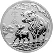Stbrn investin mince Year of the Ox Rok Buvola Lunrn 2 Oz 2021