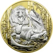 Stbrn pozlacen mince 5 Oz Apex Predators - Varan versus tygr 2022 Proof