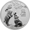 Stbrn investin mince Year of the Rabbit Rok Krlka Lunrn 5 Oz 2023