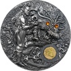 Stbrn mince Shaolin Kung-fu - Drak 2 Oz 2023 Antique Standard