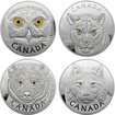 Kompletn kolekce kilogramovch stbrnch minc srie In the Eyes 2014 - 2017 Proof