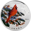 Stříbrná mince Barevní ptáci - Kardinál červený 1 Oz 2023 Proof