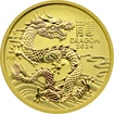 Zlatá investiční mince Year of the Dragon Rok Draka Lunární 1/4 Oz 2024