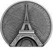 Stbrn mince 2 Oz Eiffelova v Ultra High Relief 2024 Antique Standard