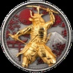 Stbrn pozlacen mince 5 Oz Samurai 2024 Antique Standard