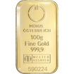 Zlatý slitek 100 g Münze Österreich