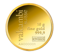 Zlatý investiční slitek 10 g Round bar Valcambi
