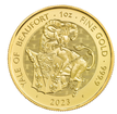 The Royal Mint 1 oz zlat mince Yale of Beaufort - The Royal Tudor Beasts 2023 Royal Mint