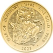 The Royal Mint 1/4 oz zlatá mince Yale of Beaufort - The Royal Tudor Beasts 2023 Royal Mint