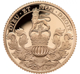 Zlat mince 7,98g Sovereign 70. platinov jubileum PROOF 2022  Svat Helena