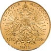 1 oz zlatá mince František Josef I 100 Korun Münze Österreich