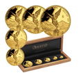 Sada 5 zlatch minc Gold Mexico Libertad 2022 PROOF - BANCO DE MEXICO CASA DE MONEDA MINT