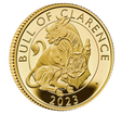The Royal Mint 1/4 oz zlat mince Bull of Clarence - The Royal Tudor Beasts 2023 PROOF - Royal Mint