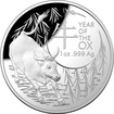 The Royal Australian Mint 1 oz stbrn mince Lunar Bvol PROOF, obloukov raba 2021  Royal Australian Mint