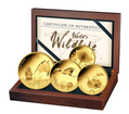 Sada 4 zlatch minc Rejnok 2023 - Worlds Wildlife PROOF - Bayerisches Hauptmnzamt