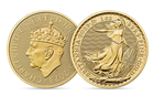 The Royal Mint 1 oz zlat mince Britannia  2023 Krl Charles III - Korunovace - Royal Mint