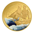 1 oz zlat mince Kapitn Cook - Antarktida 2023 PROOF - Niue