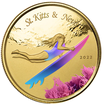 1 oz zlat  mince EC8 St. Kitts &amp; Nevis 2022 PROOF, barevn proveden - Scottsdale Mint