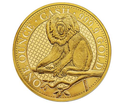 1 oz zlat mince India Wildlife - Makak 2023 BU - Svat Helena