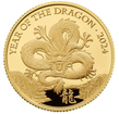 The Royal Mint Zlatá mince 1/4 oz lunární rok Draka 2024 PROOF - Royal Mint