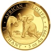 5 oz zlatá mince Slon africký 2024 PROOF - Somálsko - Bayerisches Hauptmünzamt