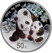 150g stbrn mince Panda PROOF-irizujc zbarven 2024 - China Mint