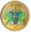 1 oz zlat  mince EC8 St. Lucia 2023 PROOF, barevn proveden - Scottsdale Mint