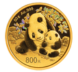 50g zlat mince Gold China Panda 2024 Proof, irizujc zbarven - China Mint
