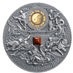 5 oz stbrn mince Shaolin Kung Fu - 2024, Staroitn proveden, high relief, vloen drahokam - XXI Mint