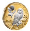 1 oz zlat mince Sova plen s platinou 2022 Proof - Letn povrch - Niue