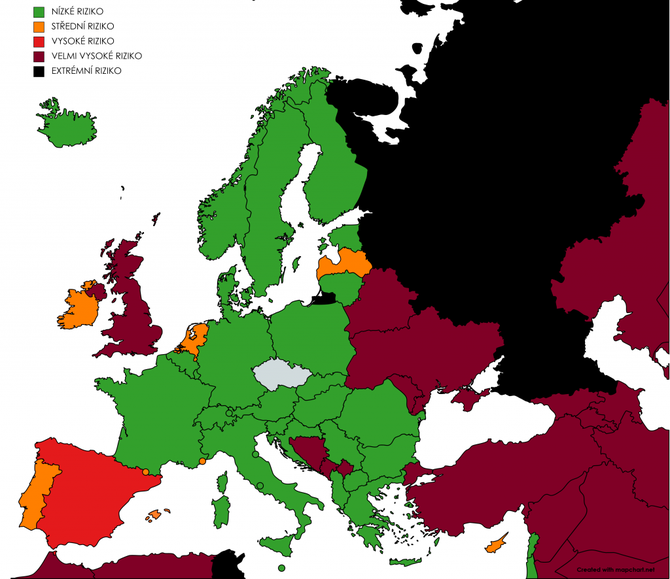 Cestovatelská mapa od 5.7.2021