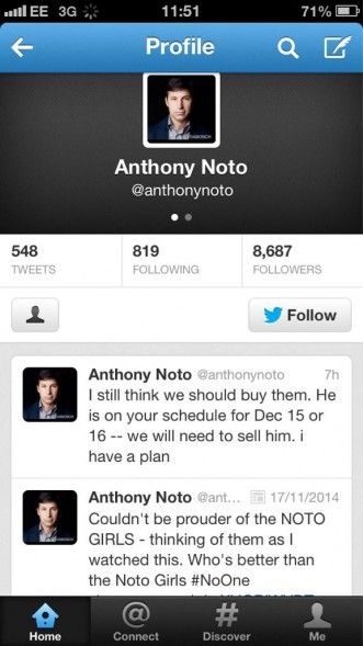 Anthony Noto tweet