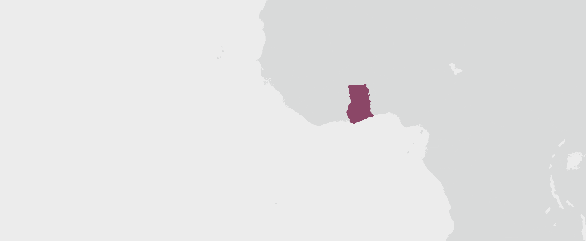 Ghana - umístění na mapě