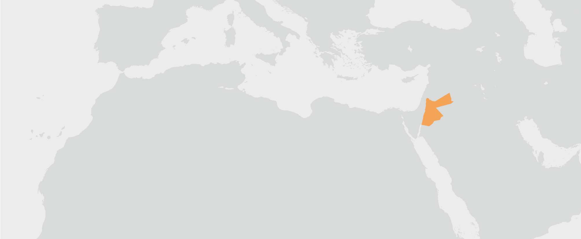 Jordánsko - umístění na mapě