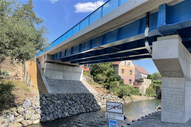 Nov zrekonstruovan silnin most ve Rtyni nad Blinou