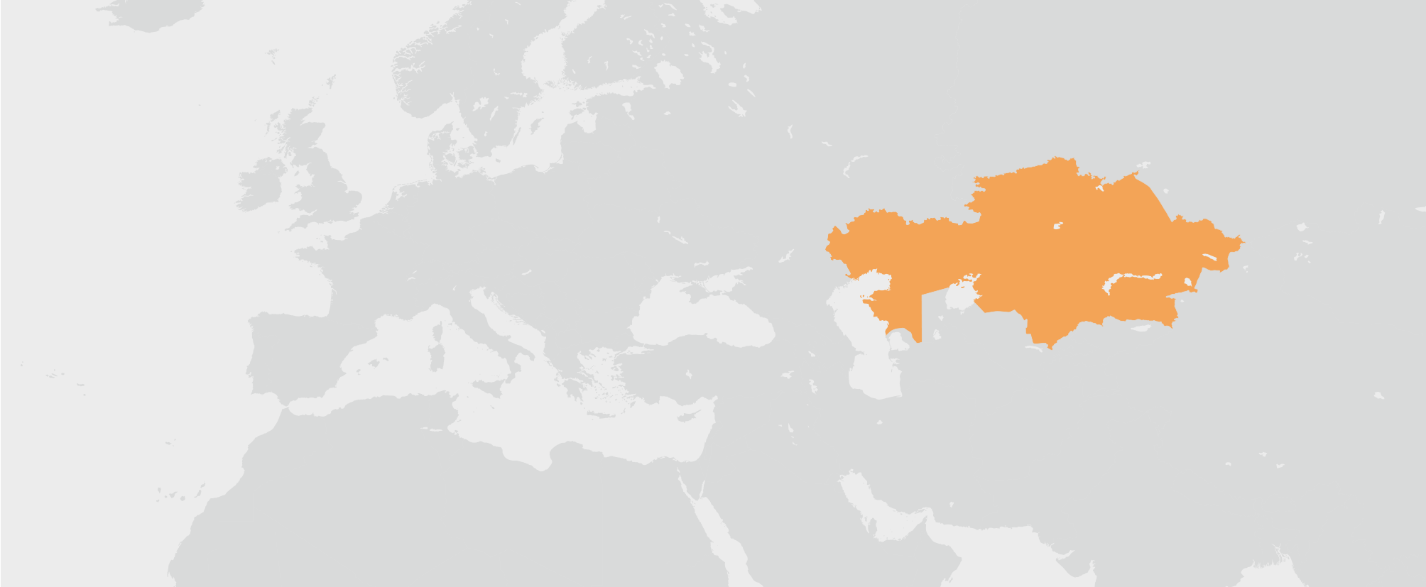 Kazachstán - umístění na mapě