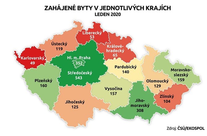 Boom bytové výstavby u Středočechů pokračuje V lednu Středočeši zahájili stavbu 543 bytů