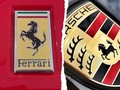 Ferrari a Porsche (loga z voz)