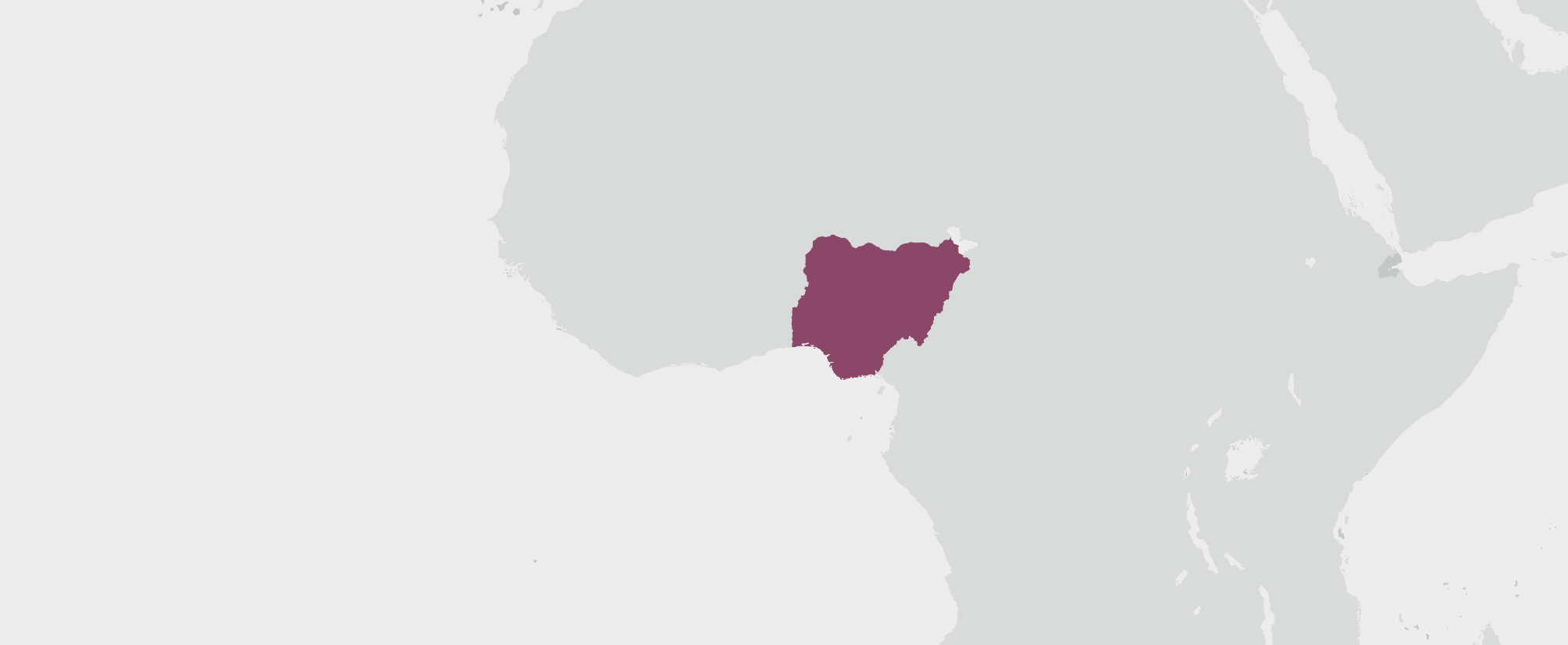 Nigérie - umístění na mapě