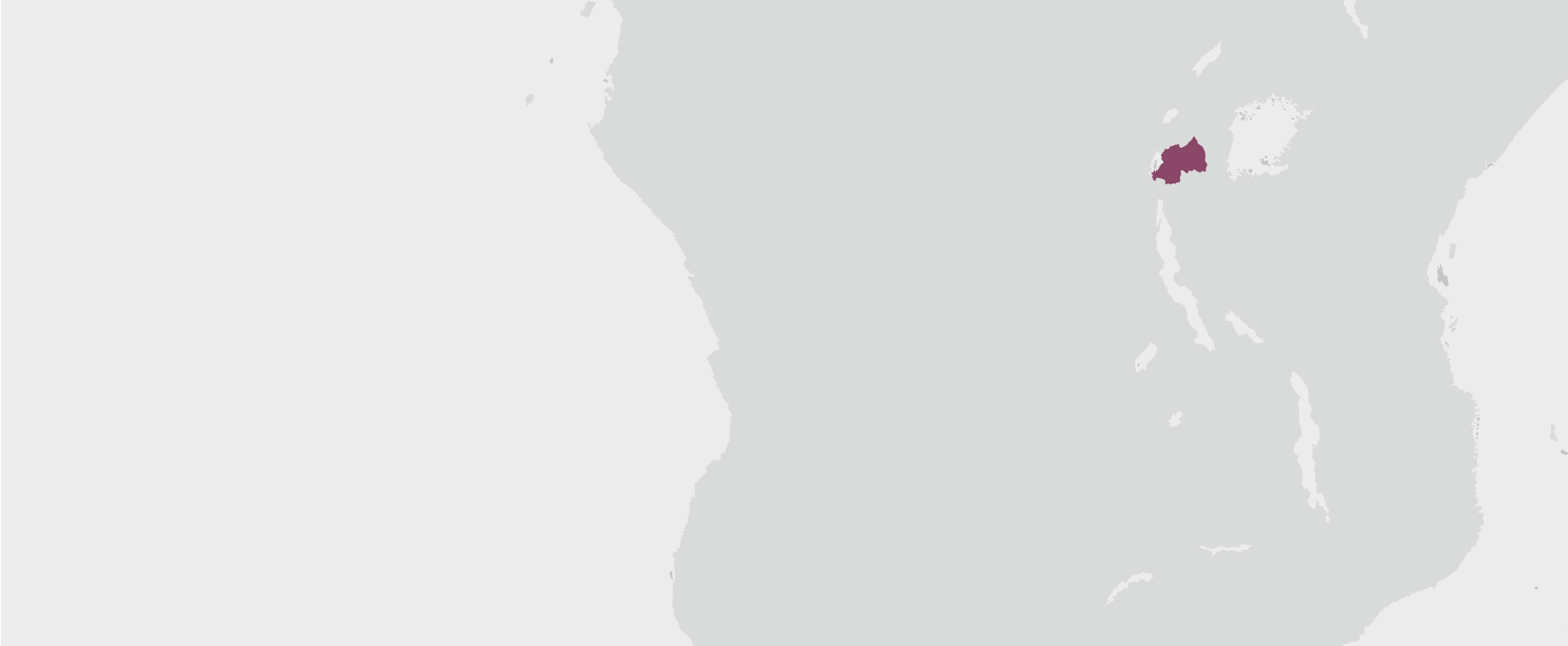 Rwanda - umístění na mapě