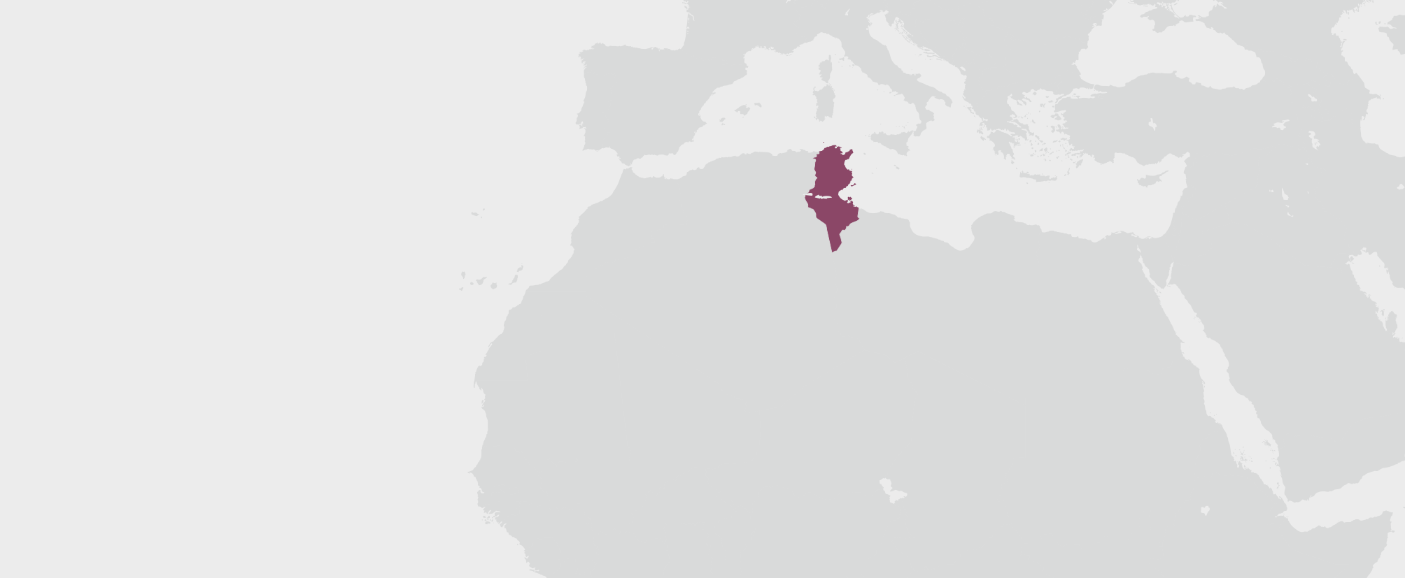 Tunisko - umístění na mapě