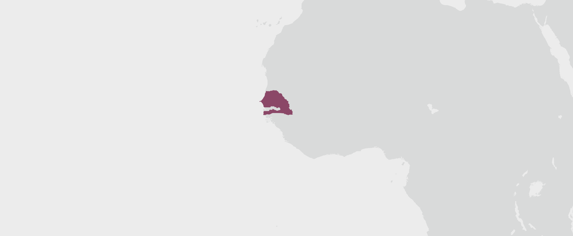 Senegal - umístění na mapě