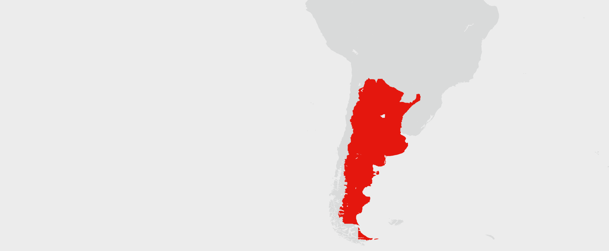 Argentina - umístění na mapě