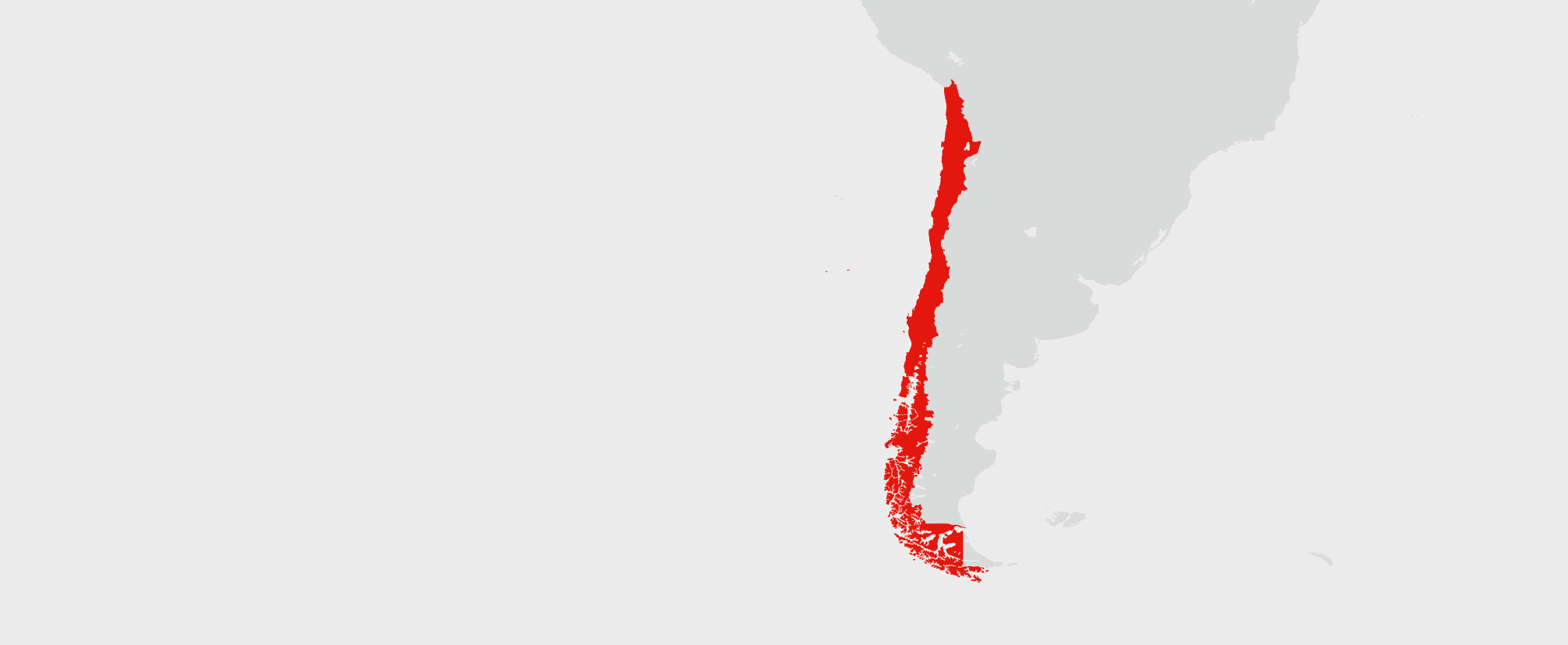 Chile - umístění na mapě