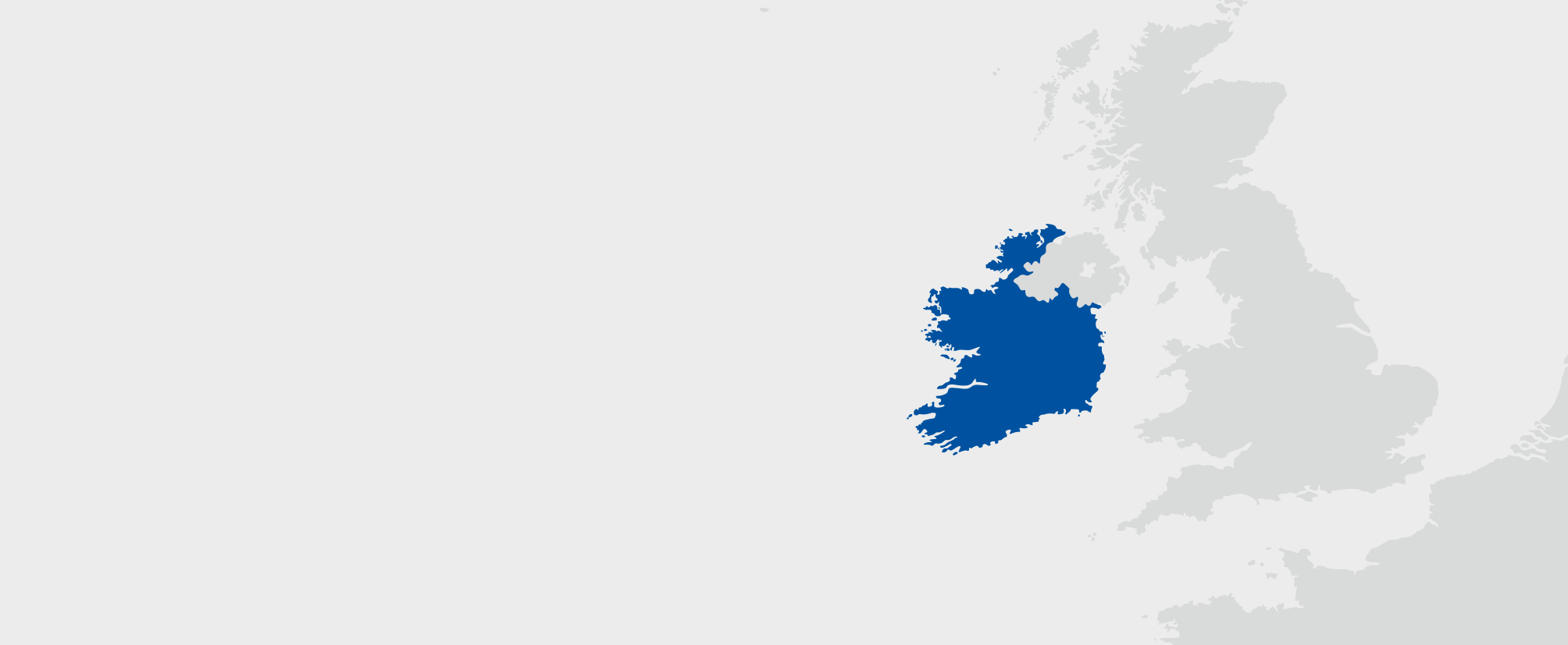 Irsko - umístění na mapě