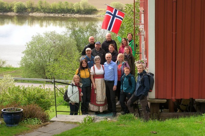 Cyril s Metodjem a svat Olaf. Pro poutn stezku sbral kraj inspiraci v Norsku